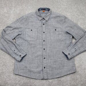 Tailor Vintage Luxe Performance Shirt‎ Adult XL Gray Long Sleeve Stretch Button